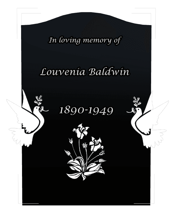 Serpentine Laser-Etched Black Granite Headstone – In Loving Memory preview