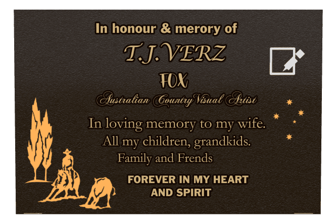 Square Bronze Plaque – In Loving Memory preview