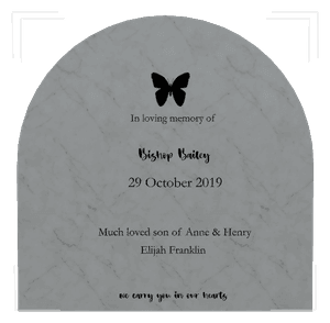 Half Round - Much Loved memorial design preview