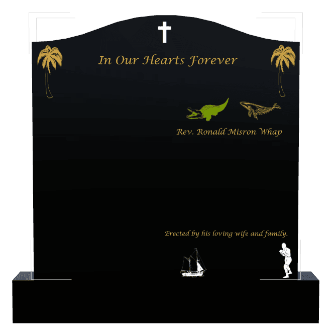 Serpentine Traditional Engraved Headstone – Loving Wife Headstone preview