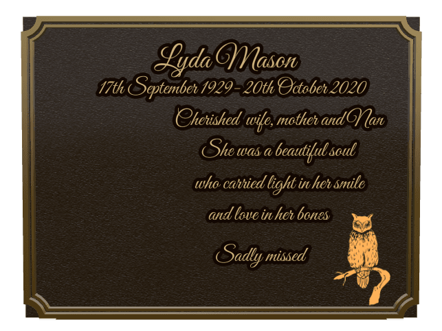 Square Bronze Plaque – Beautiful Soul preview