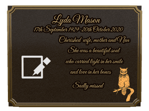 Square - Beautiful Soul Plaque memorial design preview