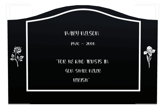 Serpentine Traditional Engraved Headstone – John preview