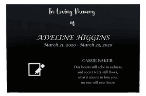 Square - In Loving Memory 25 memorial design preview