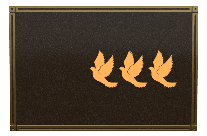 Square Bronze Plaque – Birds preview