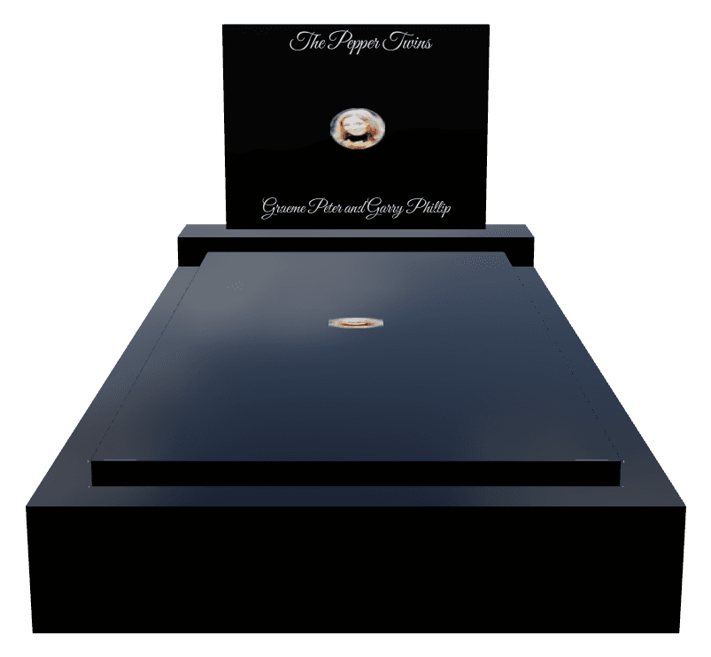 Serpentine Laser-Etched Black Granite Monument – Beloved Son Monument preview