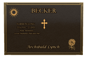Bronze Plaque - Forever Loved memorial design preview