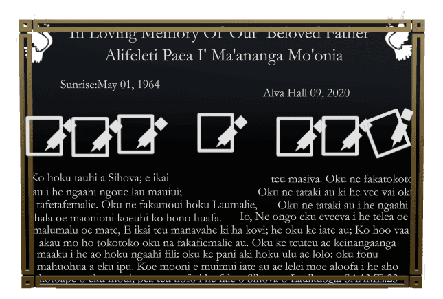 Square Laser-Etched Color Plaque – In Loving Memory preview