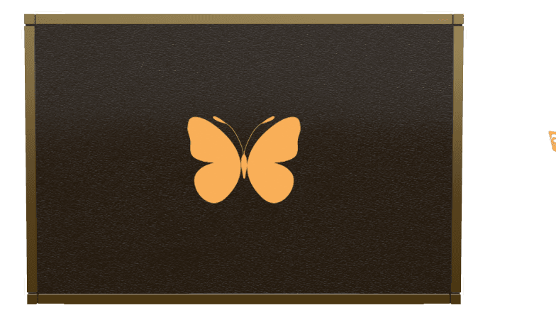 Square Bronze Plaque – Butterflies Horse Plaque preview