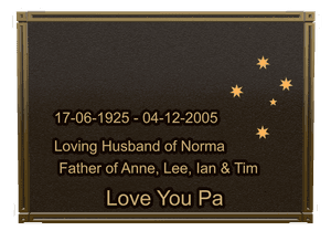 Bronze Plaque - Loving Husband Plaque memorial design preview