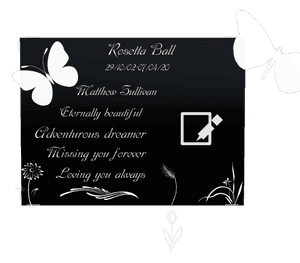 Square - Butterflies Flower 2 memorial design preview