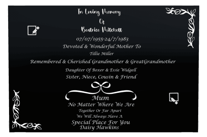 Square Laser-Etched Color Plaque – Cherished Grandmother preview