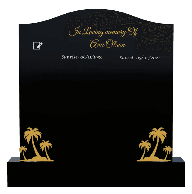 Serpentine Traditional Engraved Headstone – In Loving Memory preview