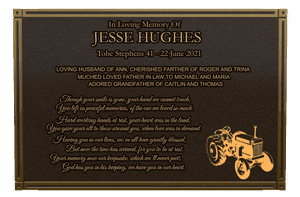 Bronze Plaque - Muched Loved memorial design preview