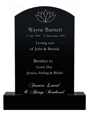 Curved Top - Forever Loved memorial design preview
