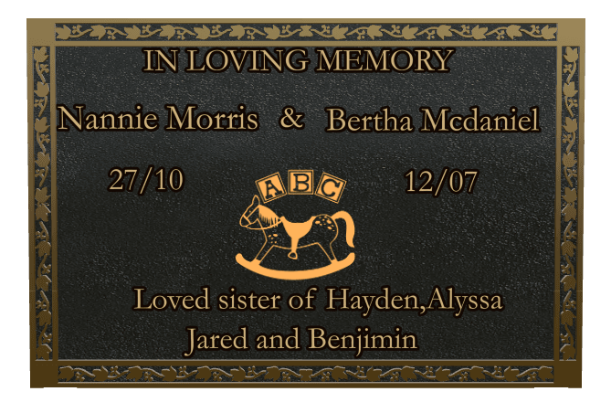 Square Bronze Plaque – In Loving Memory preview