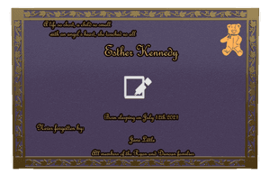 Bronze Plaque - Teddy Bear memorial design preview