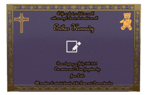 Bronze Plaque - Cross Teddy Bear memorial design preview