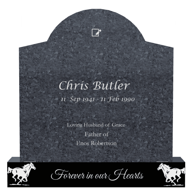 Curved Gable Traditional Engraved Headstone – Loving Husband Headstone preview