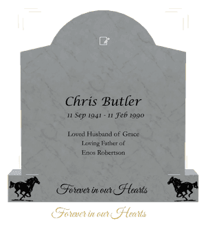Curved Gable - Loving Father memorial design preview