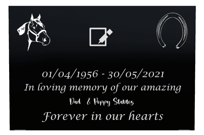 Square Laser-Etched Color Plaque – Forever in Our Hearts preview
