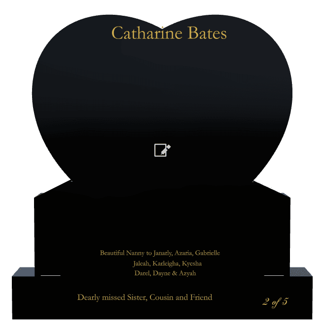 Heart Traditional Engraved Headstone – Sister Memorial preview