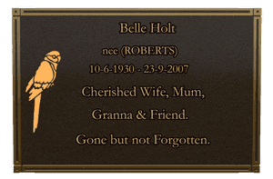 Bronze Plaque - Gone But Not Forgotten memorial design preview