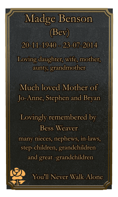 Bronze Plaque Bronze Plaque – Much Loved preview