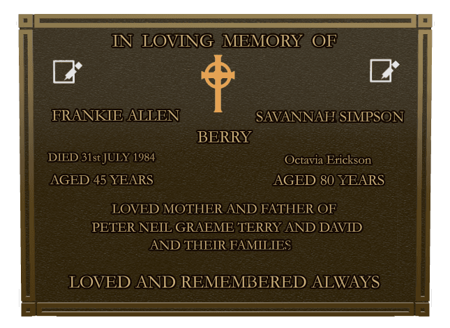 Square Bronze Plaque – In Loving Memory preview