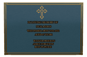 Bronze Plaque - Rest in Peace 3 memorial design preview