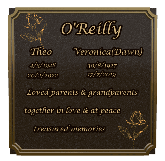 Square Bronze Plaque – Treasured Memories preview
