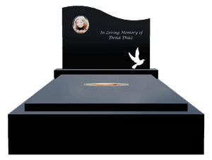 Left Wave - In Loving Memory Monument memorial design preview