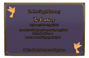 Bronze Plaque - Much Loved 2 memorial design preview
