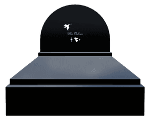 Half Round - Angel Dove memorial design preview
