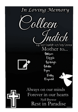 Square - Forever in Our Hearts Headstone memorial design preview