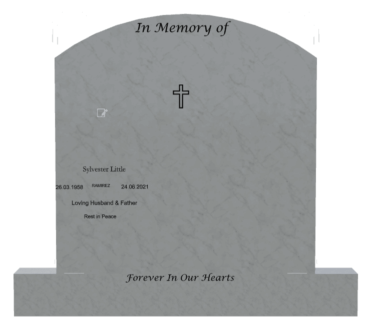 Curved Top Traditional Engraved Headstone – Loving Husband preview