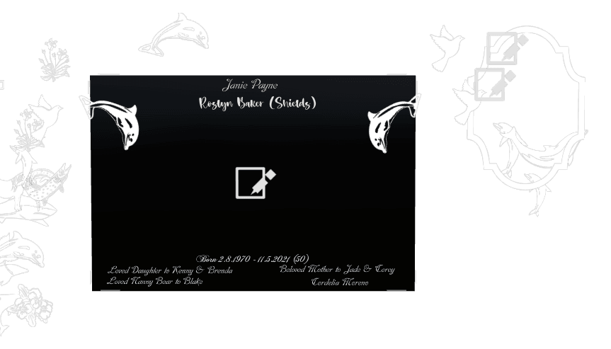 Square Laser-Etched Color Plaque – In Loving Memory preview