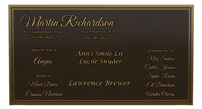 Bronze Plaque Bronze Plaque – Mark preview