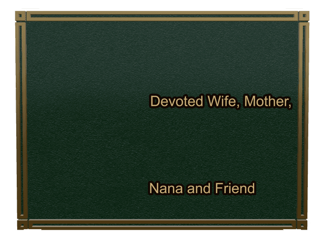 Square Bronze Plaque – Devoted Wife preview