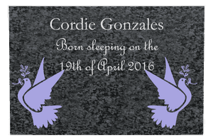 Square - Dove Plaque memorial design preview