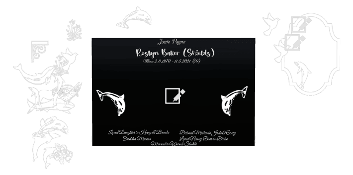 Square Laser-Etched Color Plaque – In Loving Memory preview