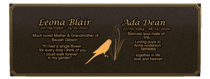 Bronze Plaque - Much Loved 5 memorial design preview