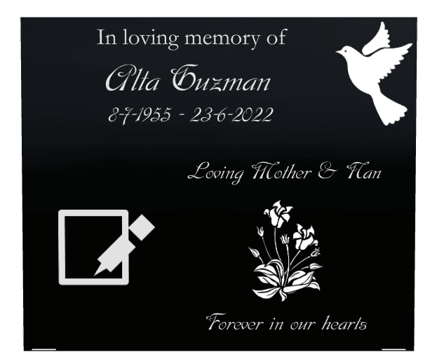 Square Laser-Etched Color Plaque – Loving Mother preview