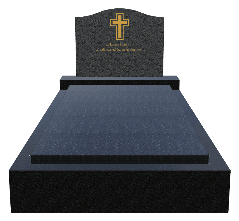 Serpentine Traditional Engraved Monument – Rest in Peace Monument preview