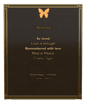 Bronze Plaque - Rest in Peace 4 memorial design preview