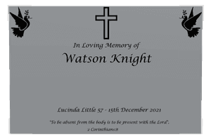 Rectangle Landscape to be Absent From The Body is to be Present With 2 memorial design preview