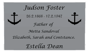 Stainless Steel Plaque - John 2 memorial design preview