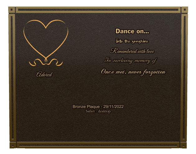 Bronze Plaque Bronze Plaque – Heart preview