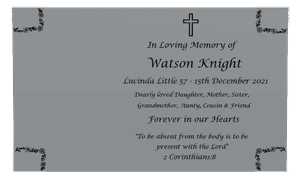 Rectangle Landscape to be Absent From The Body is to be Present With Plaque memorial design preview