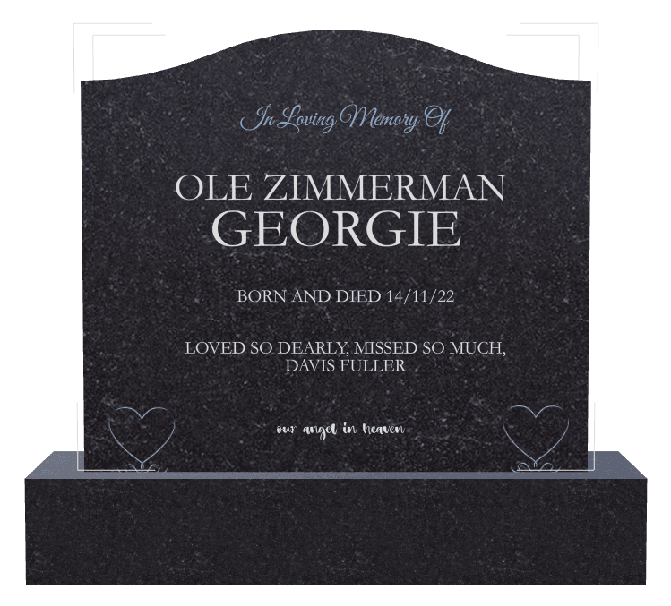 Serpentine Traditional Engraved Headstone – In Loving Memory preview